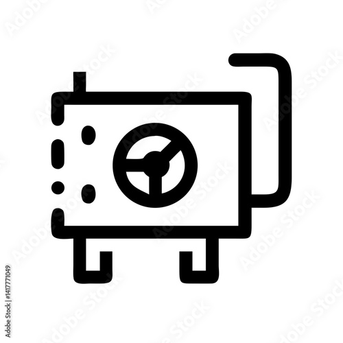 GPU with Cooling Liquid Indicator Icon Design