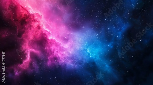 Obraz na płótnie a colorful space filled with stars and clouds w salonie
