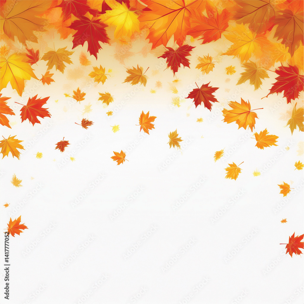 autumn leaves top border background autumn leaves top border background