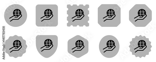 Editable hand holding earth, environment care, save the earth vector icon. Ecology, eco-friendly. Part of a big icon set family. Perfect for web and app interfaces, presentations, infographics, etc