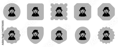 Editable person boy wearing t-shirt avatar vector icon. User, profile, identity, persona. Part of a big icon set family. Perfect for web and app interfaces, presentations, infographics, etc