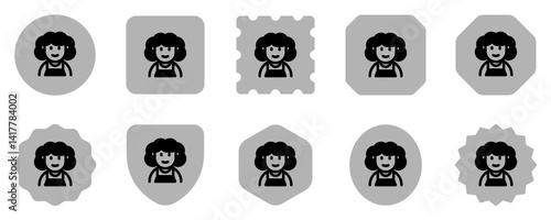 Editable middle aged woman avatar vector icon. User, profile, identity, persona. Part of a big icon set family. Perfect for web and app interfaces, presentations, infographics, etc