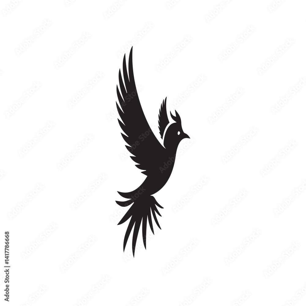 Obraz premium Vector illustration of a bird silhouette