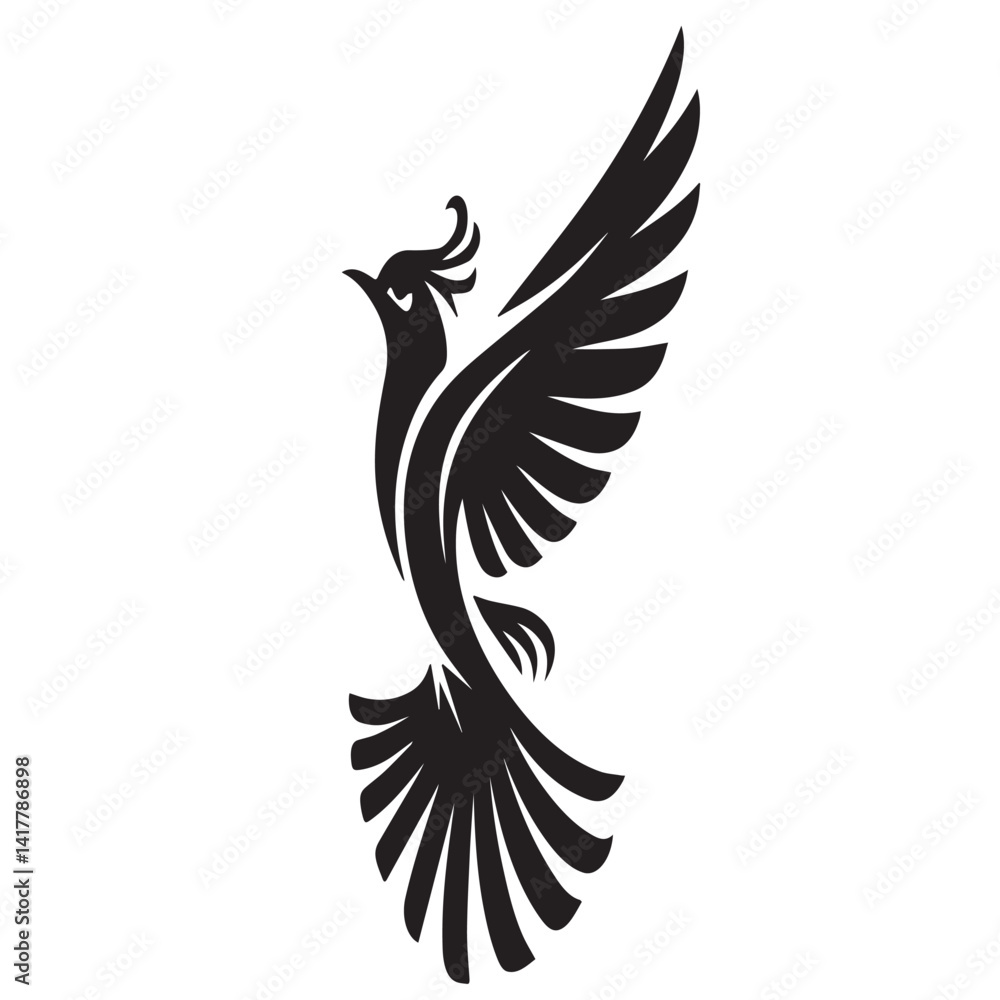 Obraz premium vector illustration of a bird silhouette
