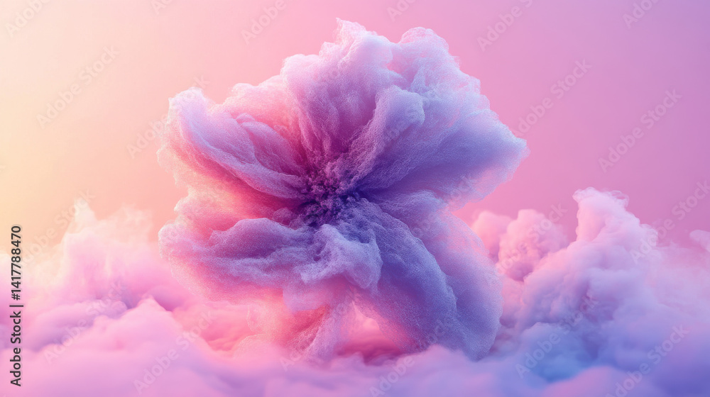 Fototapeta premium Abstract Pastel Cloud Formation Digital Art