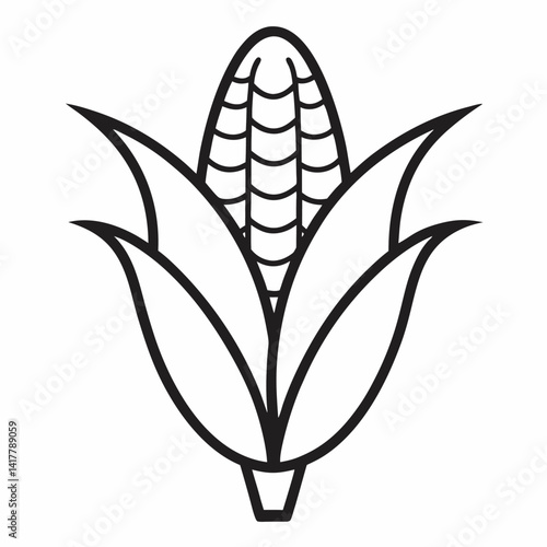 vector illustration of a corn