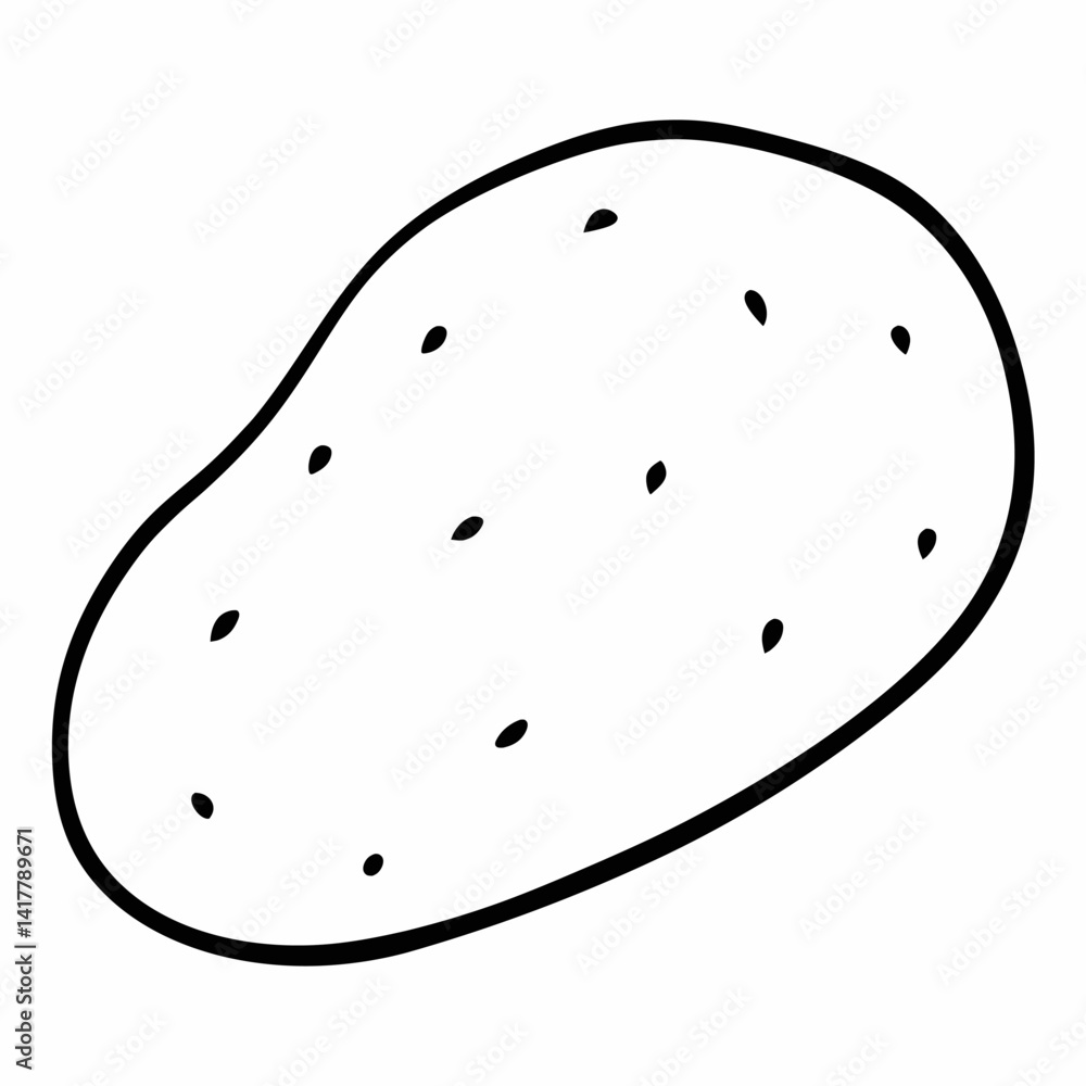 vector illustration of a potato vector illustration of a potato