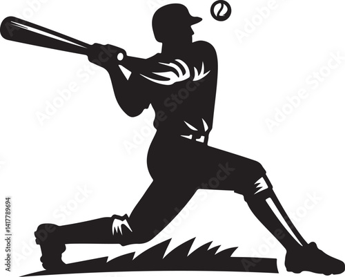 baseball player silhouette