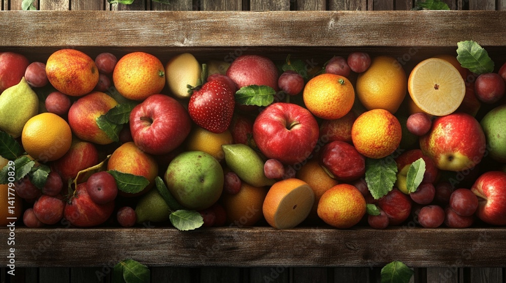 Basket filled with fresh fruits and vegetables on a white background Basket filled with fresh fruits and vegetables on a white background