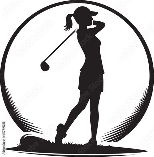 golf player vector illustration