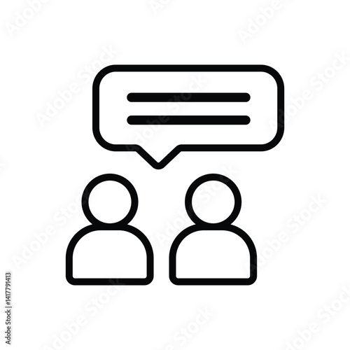 Two People Talking with Speech Bubble Communication, Conversation, Dialogue Icon