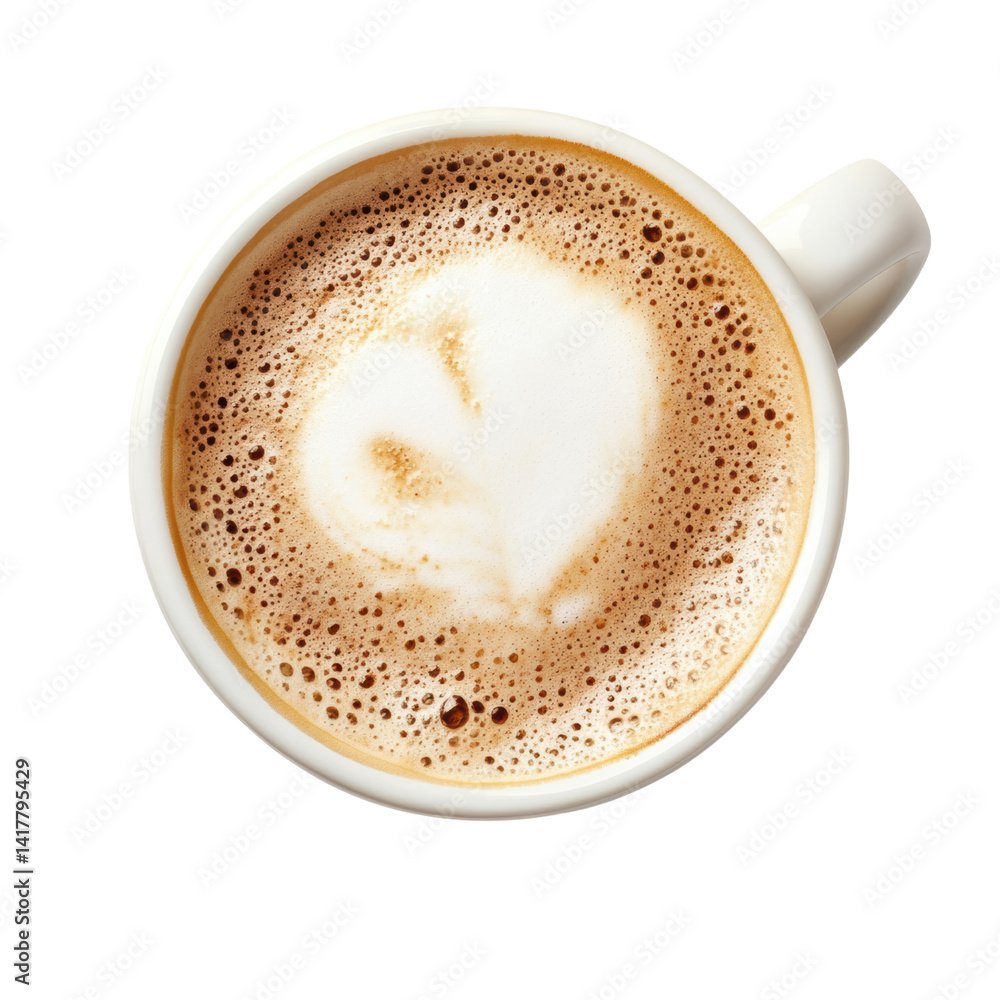 Obraz premium Warm Coffee Cup Isolated on Transparent Background