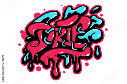 Drip graffiti art