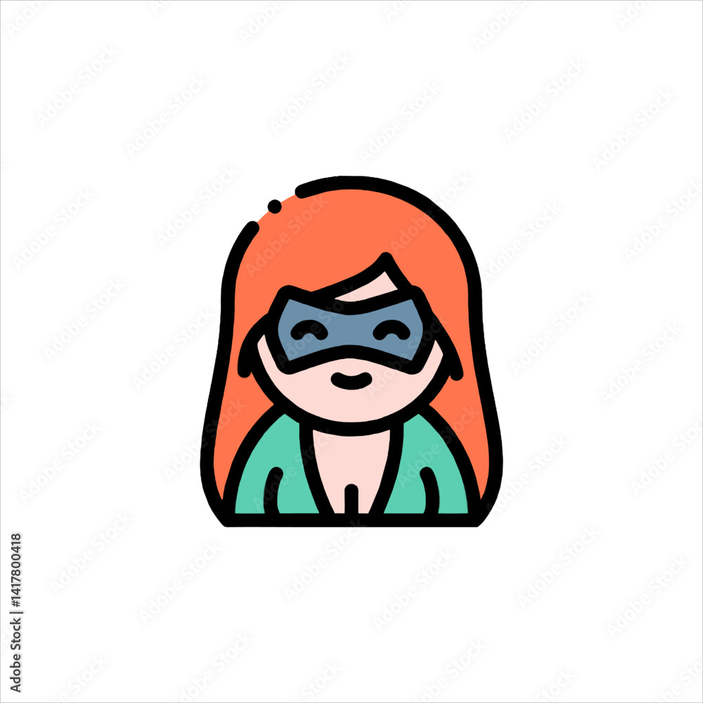 Fototapeta premium girl with long hair