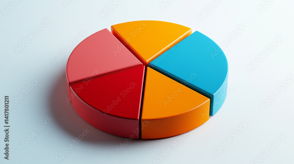 Obraz premium She explained the dip in revenue using a pie chart.