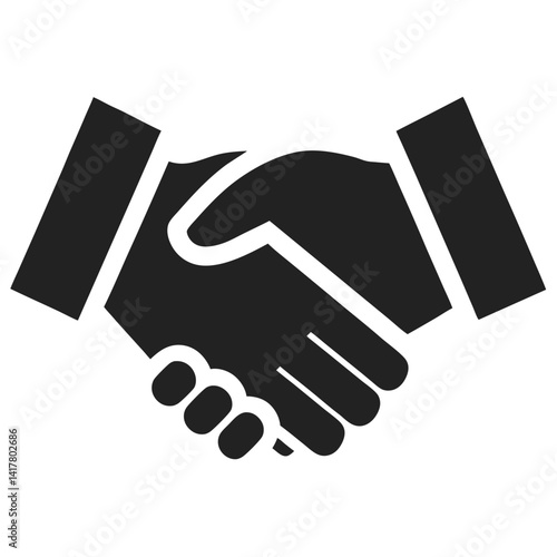 handshake deal agreement silhouette icon isolated