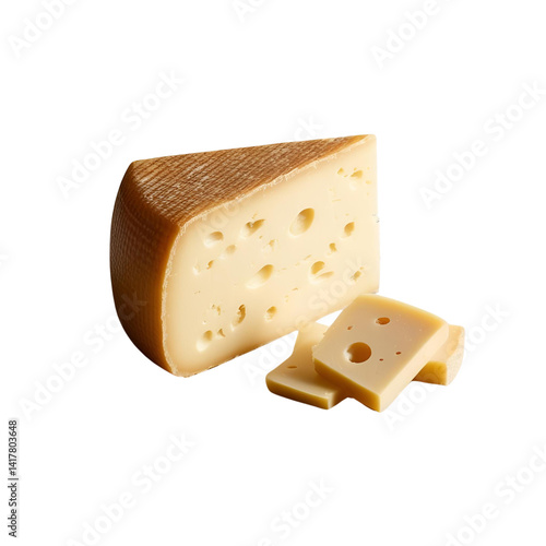 piece of cheese isolated on transparan background