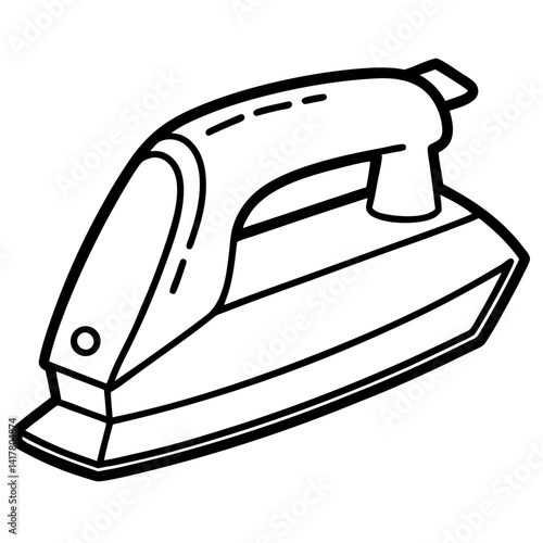 Minimal Iron Vector Illustration on White Background