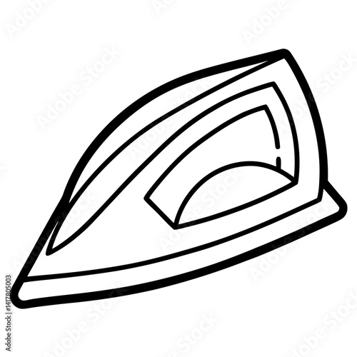 Minimal Iron Vector Illustration on White Background