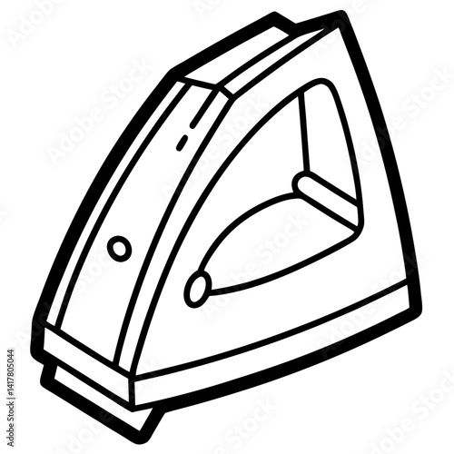 Minimal Iron Vector Illustration on White Background