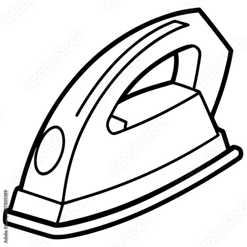 Minimal Iron Vector Illustration on White Background