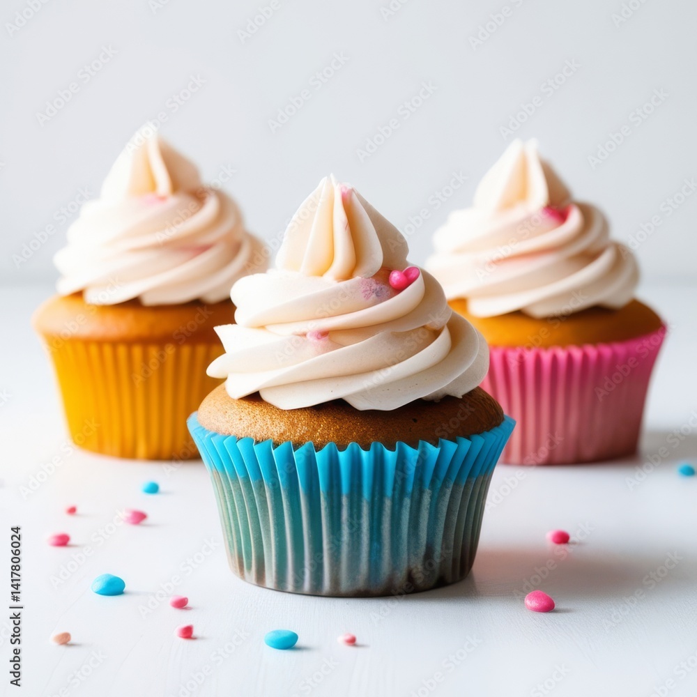 Cupcakes isolated on white background Cupcakes isolated on white background