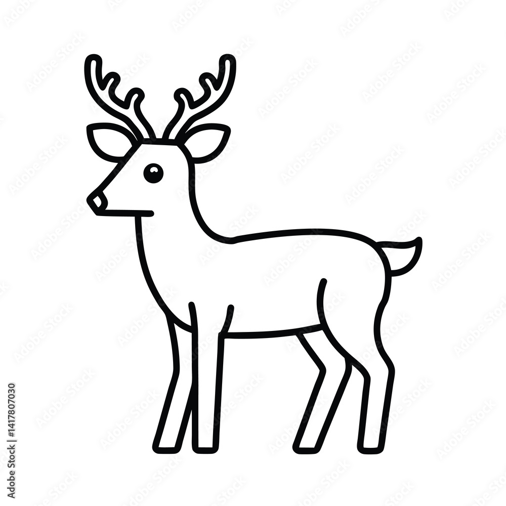 Fototapeta premium charismas deer vector illustration