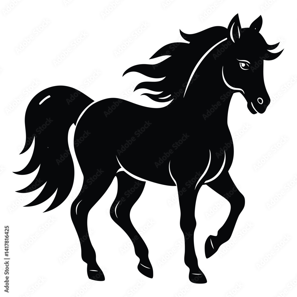 silhouette of clean vector of hourse isolated silhouette of clean vector of hourse isolated