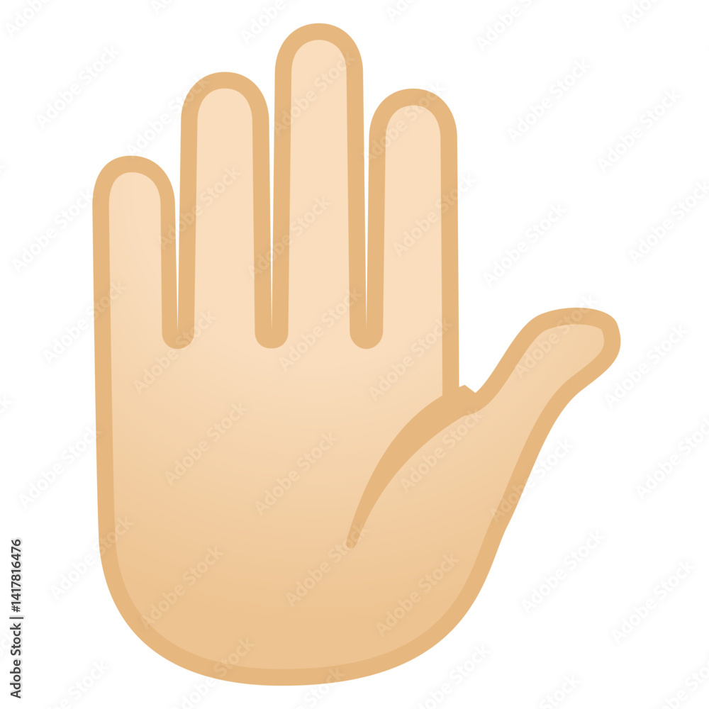 Fototapeta premium Raised Hand Light Skin 