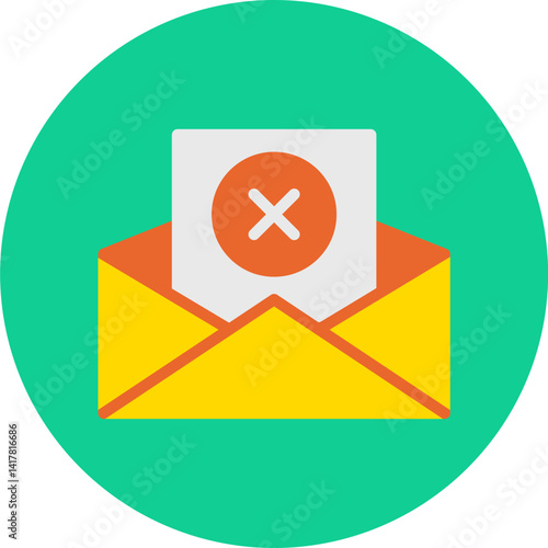 Delete Envelop single vector illustration icon