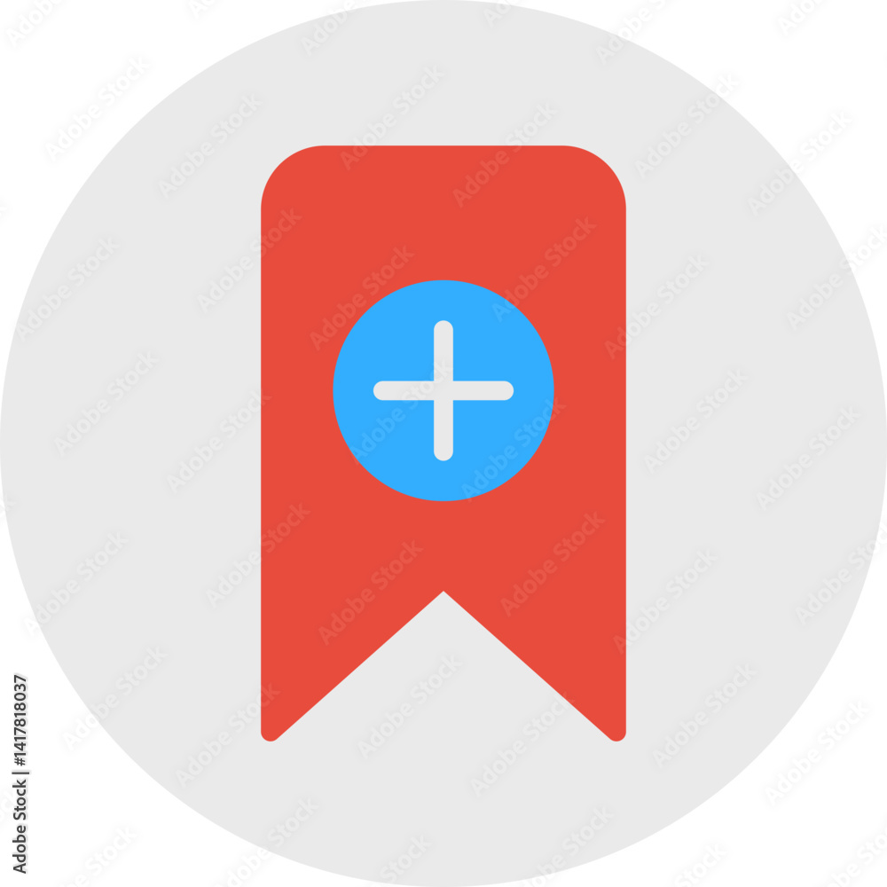 Fototapeta premium Add Bookmark single vector illustration icon
