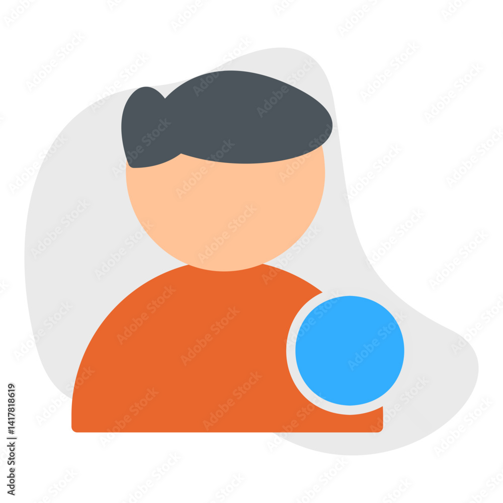 Find Male Profile single vector illustration icon Find Male Profile single vector illustration icon