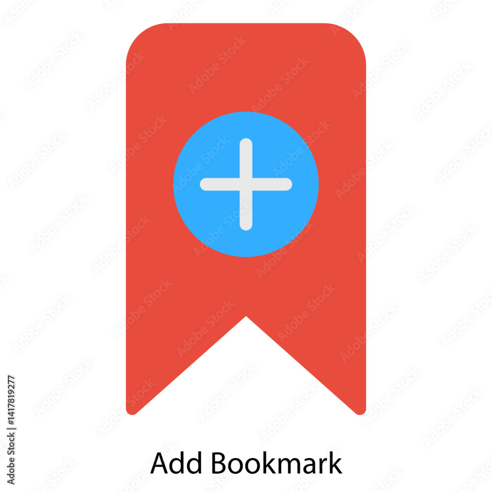 Obraz premium Add Bookmark single vector illustration icon