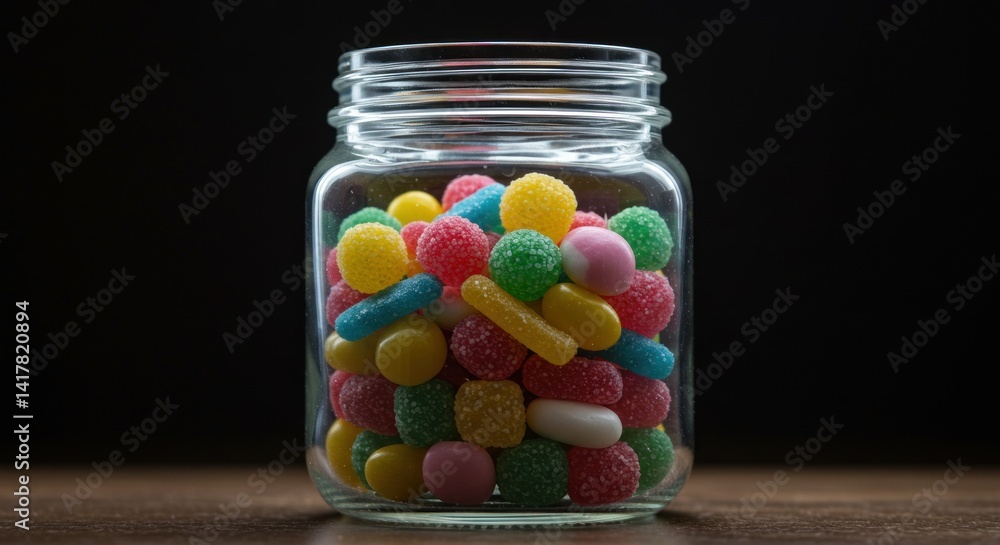 Jar of Colorful Candies - Photo Jar of Colorful Candies - Photo