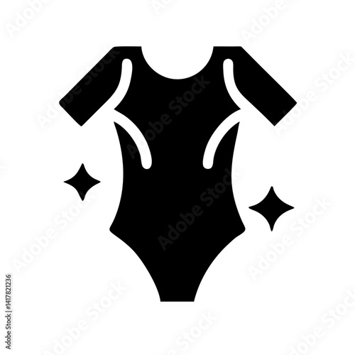 Gymnastics Leotard with Sparkle Marks Icon Design