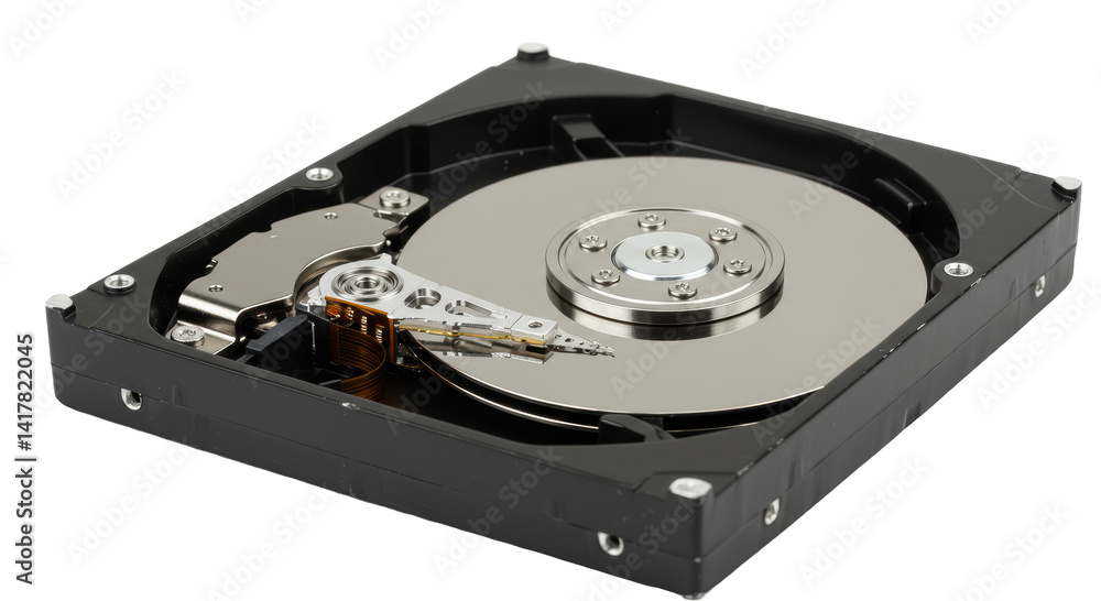 Isolated Hard Disk Drive Open View Isolated Hard Disk Drive Open View