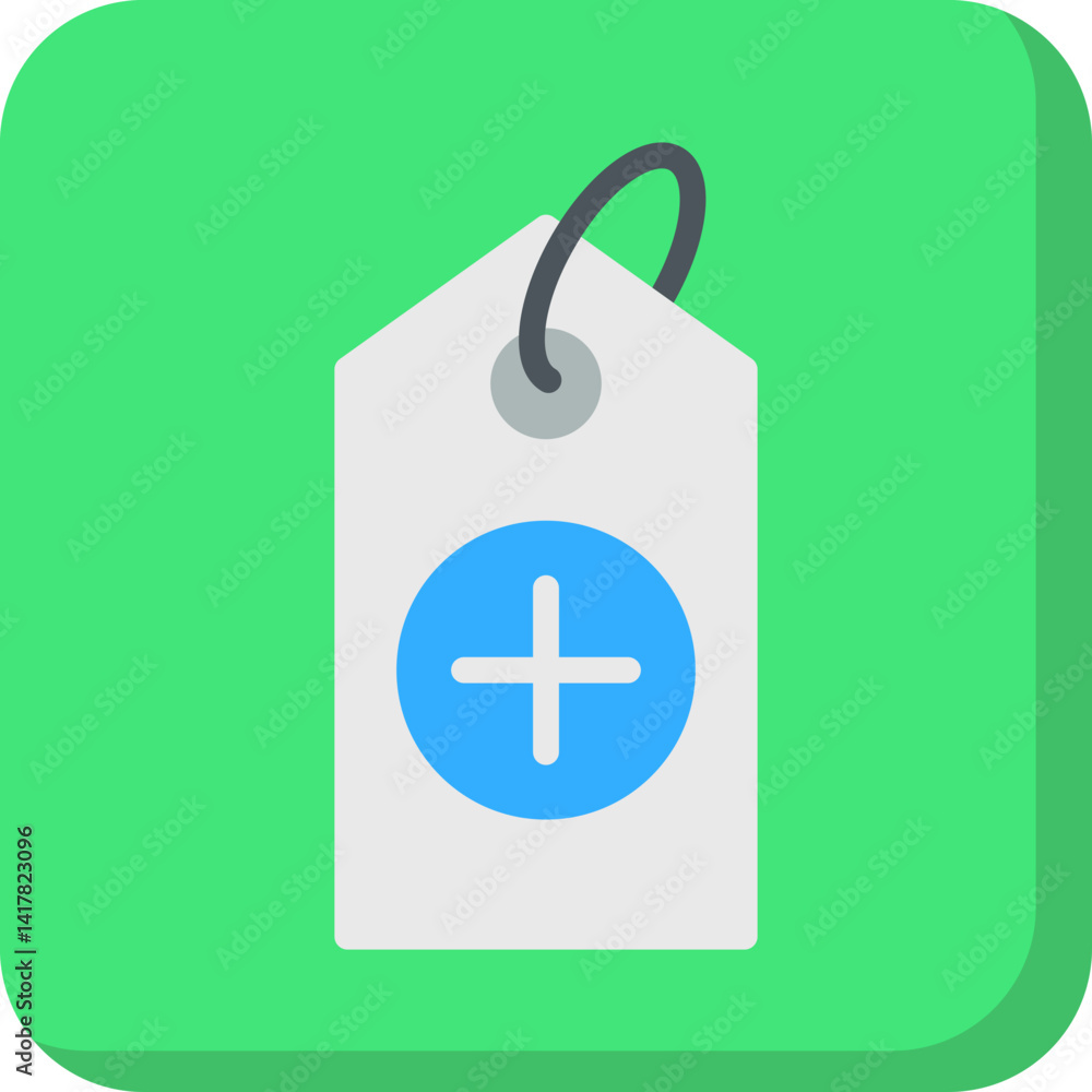 Obraz premium Add Tag single vector illustration icon