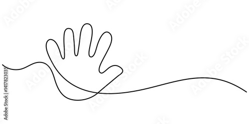 Group of volunteers make heart symbol with hands together at charity, Togetherness, Unity, Support Concepts Continuous Line Icons, Hand line icon. Editable Stroke.