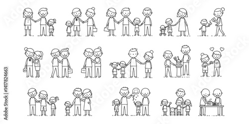 Stickman Family Set
