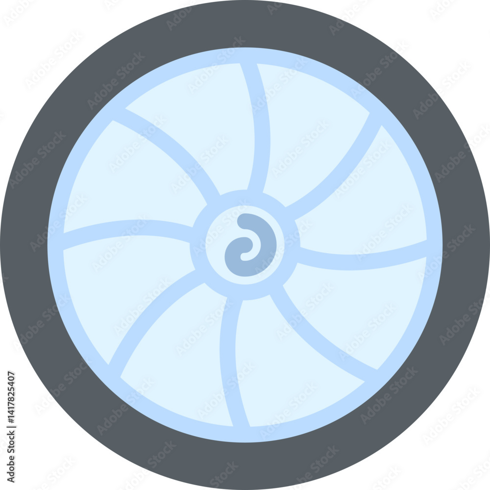 Turbine single vector illustration icon Turbine single vector illustration icon