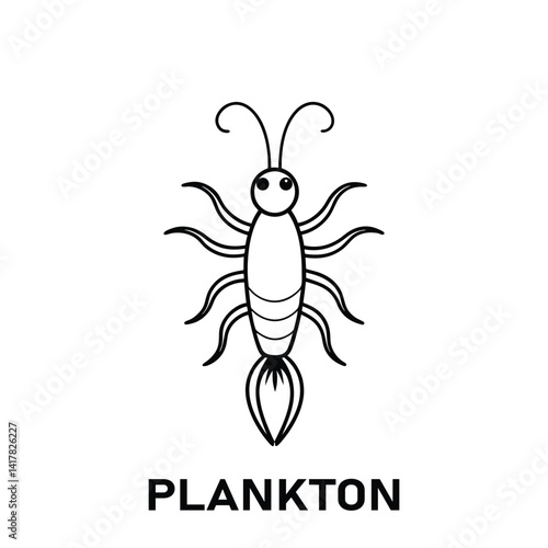 Plankton Vector Illustration in Scientific and Creative Style.
