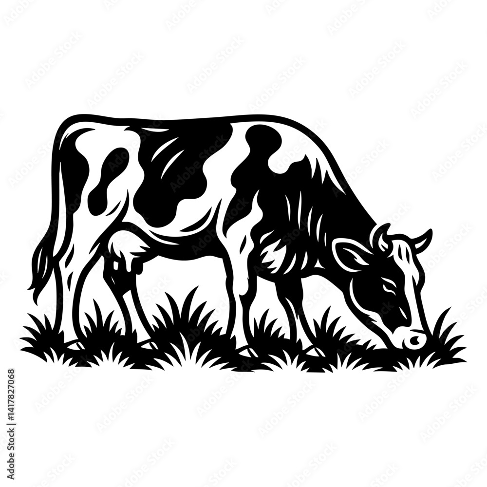 Fototapeta premium cow grazing in meadow