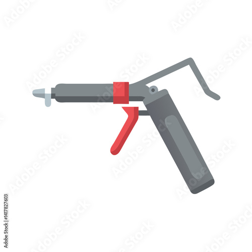 Silicone caulking gun cartoon illustration with black background