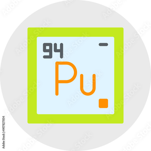 Plutonium single vector illustration icon