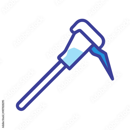 Stylish waterpick icon for dental health product designs