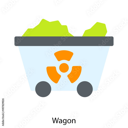 Wagon single vector illustration icon
