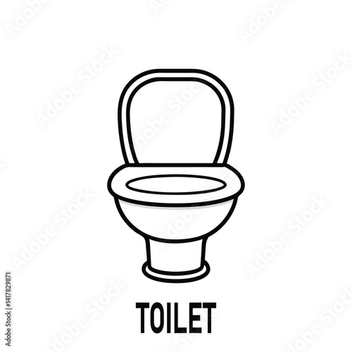 Toilet isolated on white background showing clean ceramic bathroom.