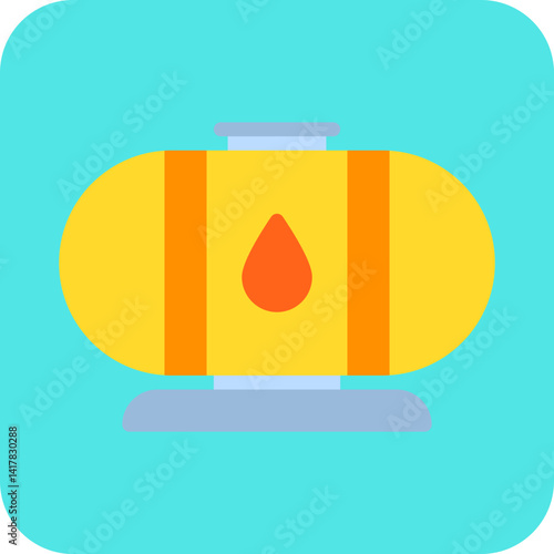 Oil Tank single vector illustration icon