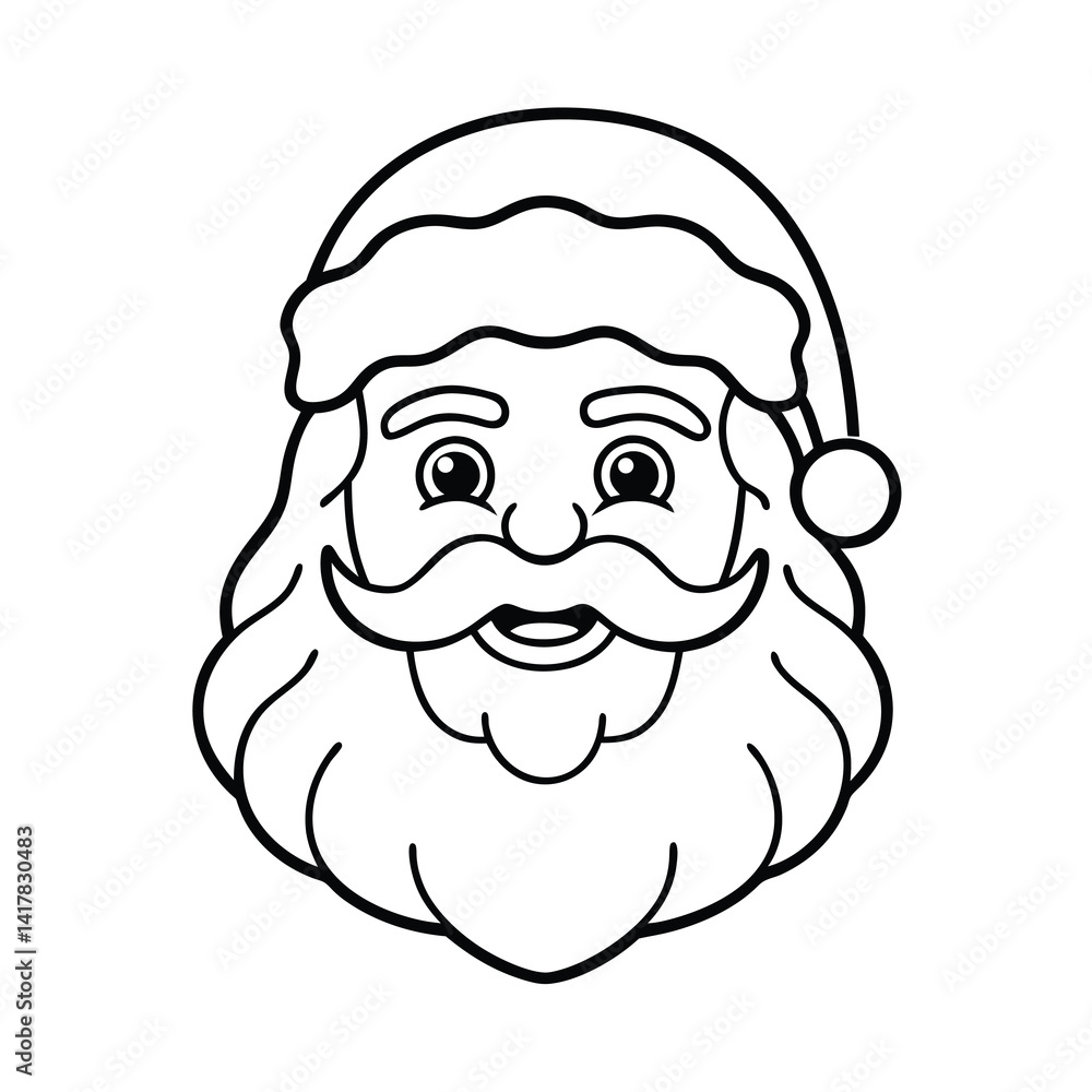 Fototapeta premium santa claus line art