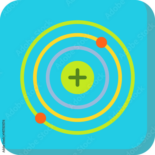 Nucleus single vector illustration icon